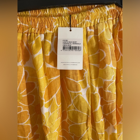 NWT FAITHFULL THE BRAND Danita floral-print linen maxi skirt - Picture 3 of 6